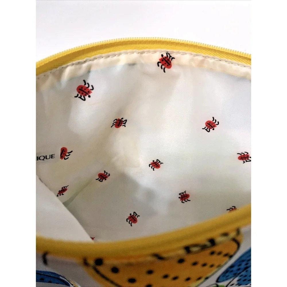 Clinique by Vera Zippered Cosmetic Bag‎ Butterfly and Ladybug Liner - 10